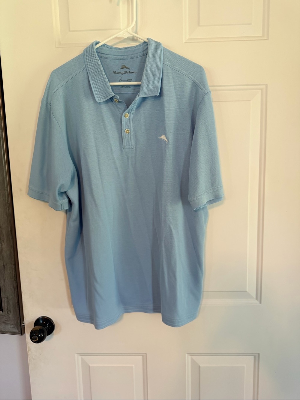 Tommy Bahama Polo Shirt in Light Blue with Embroidered Marlin 5